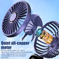 Handheld Mini Fan Usb Rechargeable Fan Air Cooler With LED Digital Display 90° Foldable Fan Small Fan 5 Colors Available