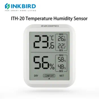 INKBIRD Indoor Digital Thermometer and Hygrometer 3 Modes Real-Time Temperature Humidity Monitor for Home Air Quality Fridge