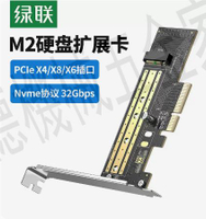 綠聯 pci-e轉M.2態硬盤卡固態ssd臺式電腦主機Nvme轉接卡m2擴展卡【亞德機械五金家居】