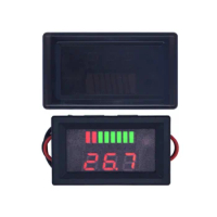 Car Battery Charge Level Indicator 12V 24V 36V 48V 60V 72V Lithium Battery Capacity Meter Tester Display LED Tester Voltmeter
