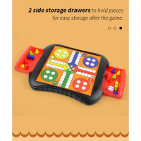 Foldable Portable Flying Chess, International Chess, Gomoku, Checkers, Intelligence Game Chess