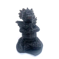 Natural Crystal Stones Hand Carving Meditate Obsidian Dragon For Decoration Or ornaments LPS