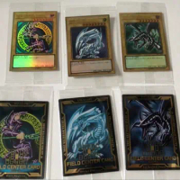 6Pcs Yugioh Master Duel Monsters Legendary Gold Box LGB1 Blue Eyes White Dragon Dark Magician Red Eyes Black Dragon Sealed Cards