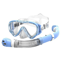 COPOZZ兒童潛水裝備面鏡呼吸管器套裝浮潛三寶全干式游泳面罩安妮塔 夏季特惠
