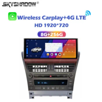 QLED Carplay Auto Android 13.0 8G+256G Car Player GPS WIFI Bluetooth RDS Radio For Lexus LS460 LS600 2006-2012 supports car CD