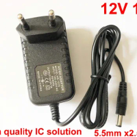 1PCS High quality IC 12V 1A AC 100V-240V Converter Switching power adapter DC 1000mA Supply EU Plug DC 5.5mm x 2.5mm