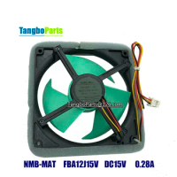 Refrigerator Fridge Accessories NMB-MAT FBA12J15V DC15V 0.28A Cooling Fan Motor For Panasonic Sharp Refrigerator