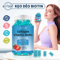 BIYODE viên kẹo dẻo biotin, cải thiện tóc, móng và bổ sung vitamin viênngậmngủ azo đỏ vitamin b7 bột