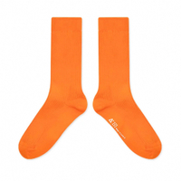 WARX除臭襪 薄款素色高筒襪-南瓜橘