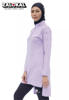 Tiento Tiento Aleeya Long Sleeve Dry Fit Zipper Sporty Baju Kaos Olahraga Lengan Panjang Wanita Musl