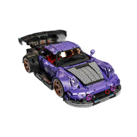 บล็อคตัวต่อรถสปอร์ต Porsche 964, กล่อง K, สเกล 1:8, เหมาะสำหรับเด็กผู้ชาย, เข้ากันได้กับเลโก้, โมเดล