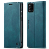Magnetic Samsung Galaxy A51 Case Retro Leather Wallet + Silicone Soft Flip Cover For Samsung Galaxy A71 4G Card Slot Case Coque