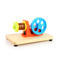 Single cylinder Electromagnetic Engine Model Physics Wood Based Physics Experiment Science Popularization Education Toy STEM Edu