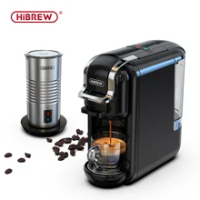 HiBREW 19Bar 4in1 Multiple Capsule Expresso Coffee Machine With Stainless Steel Hot &amp; Cold Milk Foaming Machine