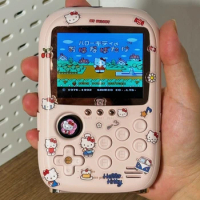 New Hello Kitty Power Bank Mini Game Portable Retro Handheld Game Console Soft Light Color Screen Birthday Gift For Girls