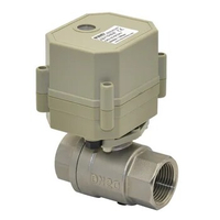 1/2'' Miniature Actuated Ball Valve stainless steel CR201 2 wires electric ball valve for Fluid control
