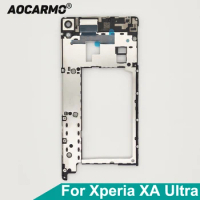 Aocarmo Back Middle Frame Motherboard Holder Cover Signal Antenna With Camera Lens For Sony Xperia XA Ultra F3211/2/3 F3215/16