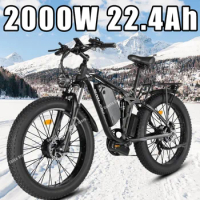 Ebike Smlro V3 Pro 48V22.4AH 2000W Dual Motor Electric Bicycle 26*4.0 Inch Snow Mountain Off-Road Full Suspension Electric Bike