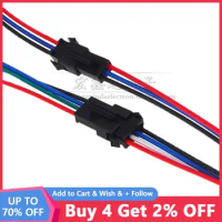 10Pairs 2 Pin/3 Pin/4 Pin/5 Pin Connector Cable Male Female Extension JST SM Wire Plug for Strip Light Motorcycle refitting