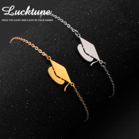 Lucktune Graduate Hat Pendant Bracelets Women Men Stainless Steel Bachelor Cap Chain Bracelet Student Graduation Gift Jewelry