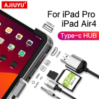 AJIUYU USB C HUB for iPad Pro / Air4 Type C Dock USB 3.0 HDMI 3.5mm PD Port Splitter Adapter Converter For ipadpro 11 12.9 air 4