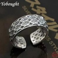 S925 sterling silver rings for men women genuine new fashion Dragon Scarle cross stars relief vintage Ark punk jewelry