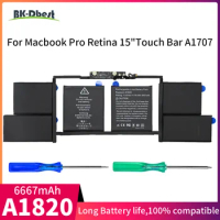 BK-Dbest New 76Wh /6667mAh A1820 Laptop Battery Replacement for Macbook Pro Retina 15'' Touch Bar A1707 2016-2017