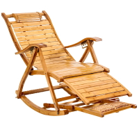 竹躺椅陽臺家用休閑搖椅成人戶外午睡夏季大人實木折疊椅單人涼椅