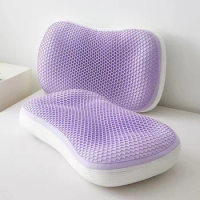 TPE Pectin Cool Feel Pillow for Summer Honeycomb Cooling Pillow Soft Fresh and Breathable Pillows Both Sides Can Be Used Health