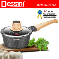 DESSINI ITALY CRMP-16 16CM Sauce Pan Die Cast Aluminium Non Stick Induction Milk Pot Casserole Fry B
