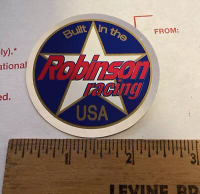 NOS ROBINSON BMX headtube bike decal sticker FRAME Chrome