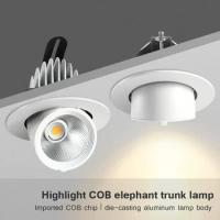 Led Recessed Downlights Anti-Glare Warm/Cold White Angle adjustable Ceiling Lamp Bedroom Kitchen Hallway Spotlights