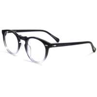 Gregory Peck Eyeglasses Vintage Keyhole Acetate Round Glasses Frame Unisex Transparent Clear Circle Rim Prescription Eyeglasses