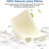 Latex Massage Pillows for Sleeping Orthopedic Pillow Pure Natural Neck Latex Neck Pillow with Pillow Cover Relaxing Pillows