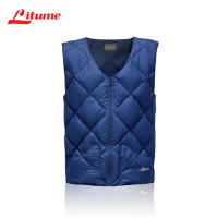 【Litume】C270男款防風內搭服貼抗寒羽絨保暖內背心(羽絨內背心有口袋保暖彈性側邊防鑽絨布料)