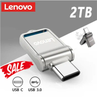 Lenovo 2TB USB Flash Drive Usb 3.0 High Speed 1TB 512GB Type-C Interface Dual-Use Flash Memory Stick For Mobile Phone Computer