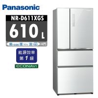 Panasonic國際牌 610L 1級變頻4門電冰箱 NR-D611XGS-W 翡翠白