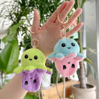 Dây Chuyền Chìa Khóa Octopus Plushie, Dễ Thương, Có Thể Đổi Màu Sắc Và Biểu Cảm, Búp Bê Nhồi Bông Mề