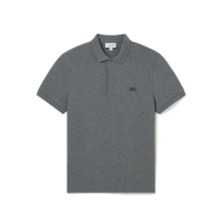 【LACOSTE】男裝-經典巴黎商務短袖Polo衫(灰色)