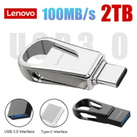 Lenovo Usb 3.0 Usb Flash Drivers Type C OTG Dual Interface Usb Stick 256GB Pen Drive 128GB Key Usb 2TB Flash Memory Stick Gift