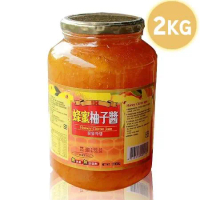 【披薩市】不愛喝水買就對~【韓國原裝三紅蜂蜜柚子醬】2KG大罐 x2