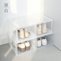 留白鞋盒收納盒透明抽屜式鞋子aj塑料鞋箱鞋柜鞋收納盒子簡易鞋架