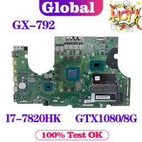 KEFU P7RCR Mainboard For Acer Predator 17X GX-792 Laptop Motherboard I7-7820HK GTX1080/8G DDR4 MAIN BOARD TEST OK