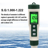 10 in 1 Water Quality Tester PH/TDS/EC/SALT/TEMP/S.G/ORP/H2/Fertile/Resistivity Tester Pen for Aquarium Swimming Pool B