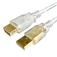USB2.0 A公-A母5M透明雙隔離強化印表機傳輸線