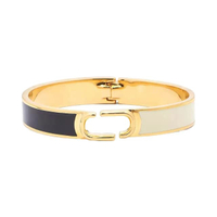 กำไล THE J MARC HINGE BANGLE สี BLACK/GOLD