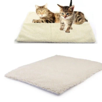 Self-heating Pet Blanket Foldable Cat Warm Winter Rest Blanket Plush Self-Heating Bed Mat Automatic Fleece Sleep Mattress Pad