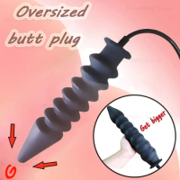 Silicone Inflatable Long Analplug Sex Toy For Men Women Vagina Massager Masturbation Big Dilator Dildo Prostate Massager Product