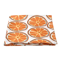 TORVFLY 桌巾, 具圖案/淺乳白色 橘色, 145x240 公分
