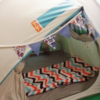 ├登山樂┤專為帳篷訂製的 露營旗 日系 美式風格獨家上市 與迷藏工作事合作開發款 來福，度日